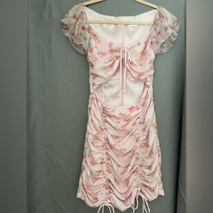 Contents Floral Open Stomach Dress